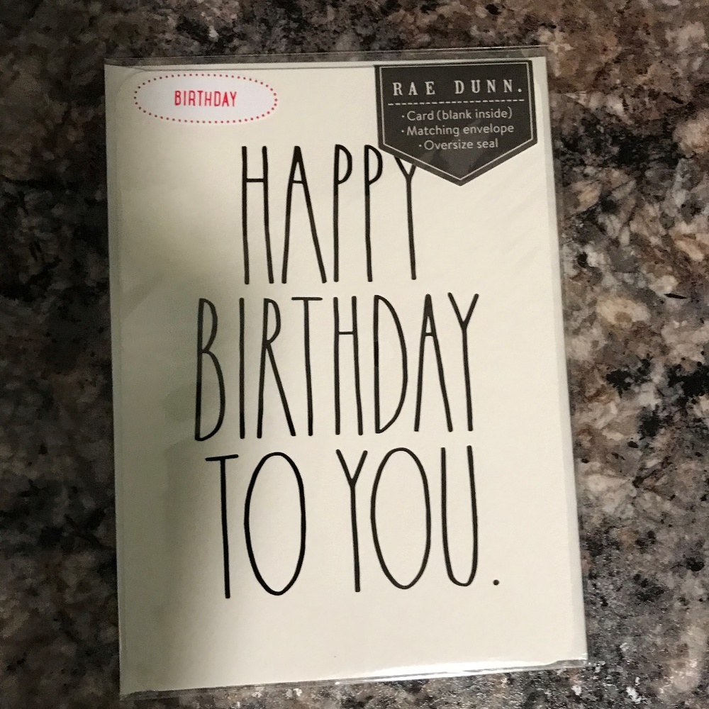 Rae Dunn Greeting Card Happy Birthday NWT